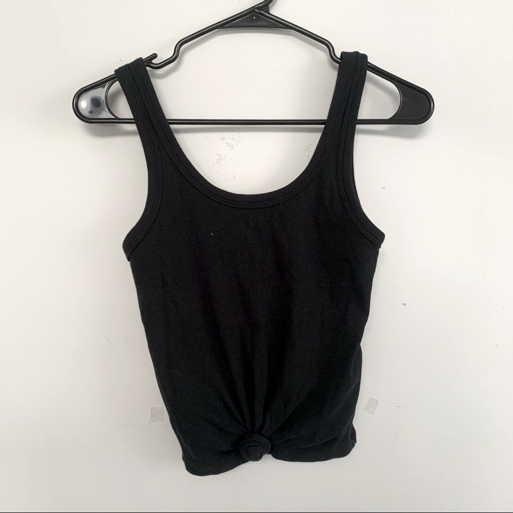 2/$15 HOLLISTER black tank with front knot